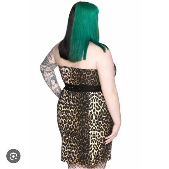 Killstar Leopard Dress Man Eater Bondage - Picture 15 of 16